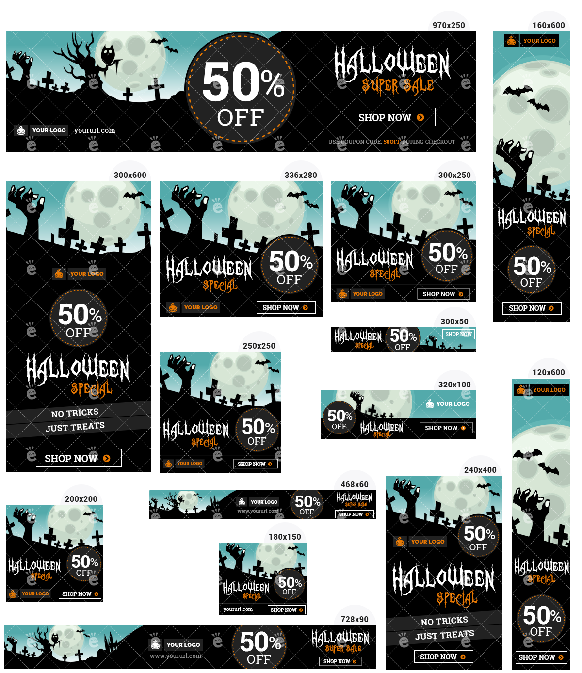Halloween Banner Set 2