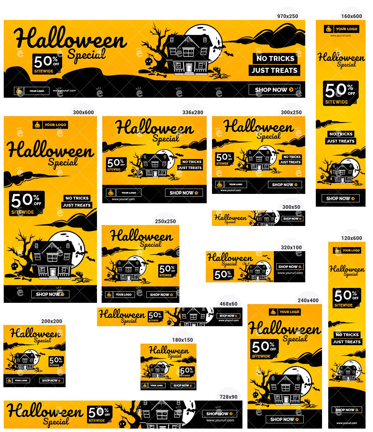 Halloween Banner Set 1